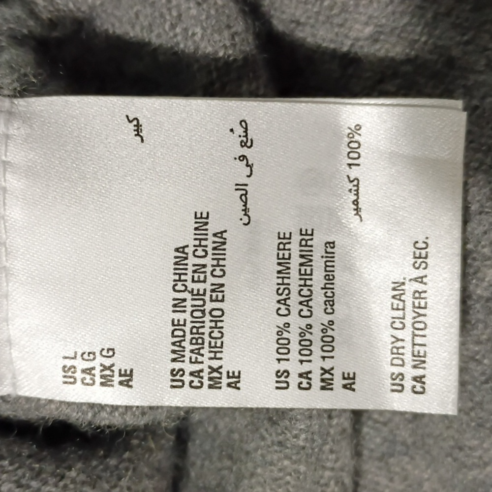 Charter Club Luxury Gray 100%cashemere Suether Women Size L - Picture 8 of 8